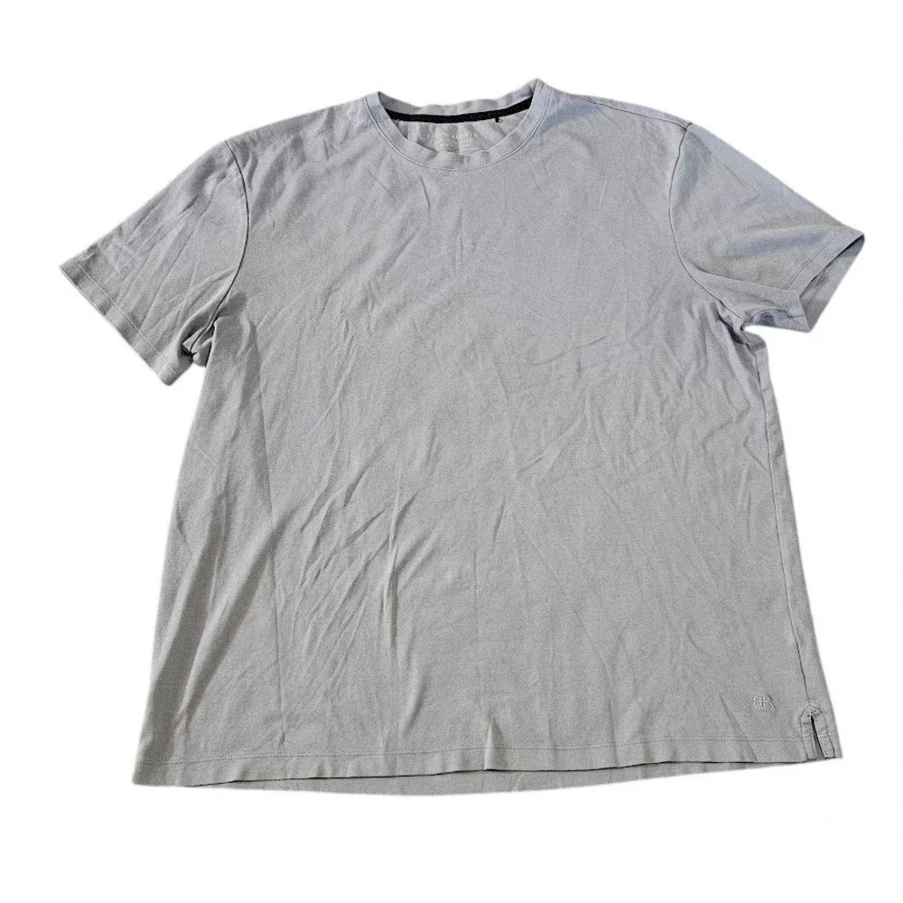 Banana Republic Luxe Touch Tee Mens XXL Light Gray 100% Cotton Crewneck T-Shirt